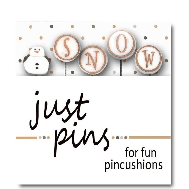 Snowmen Winter HANDS ON DESIGN Block Party Snow Counted Cross Stitch Pattern /& Wool Snowflakes Includes Handcrafted Pin Set Too!