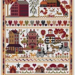 LONG DOG SAMPLERS "Quiltz" • Counted Cross Stitch Pattern • Sampler, Chart, Pattern Only