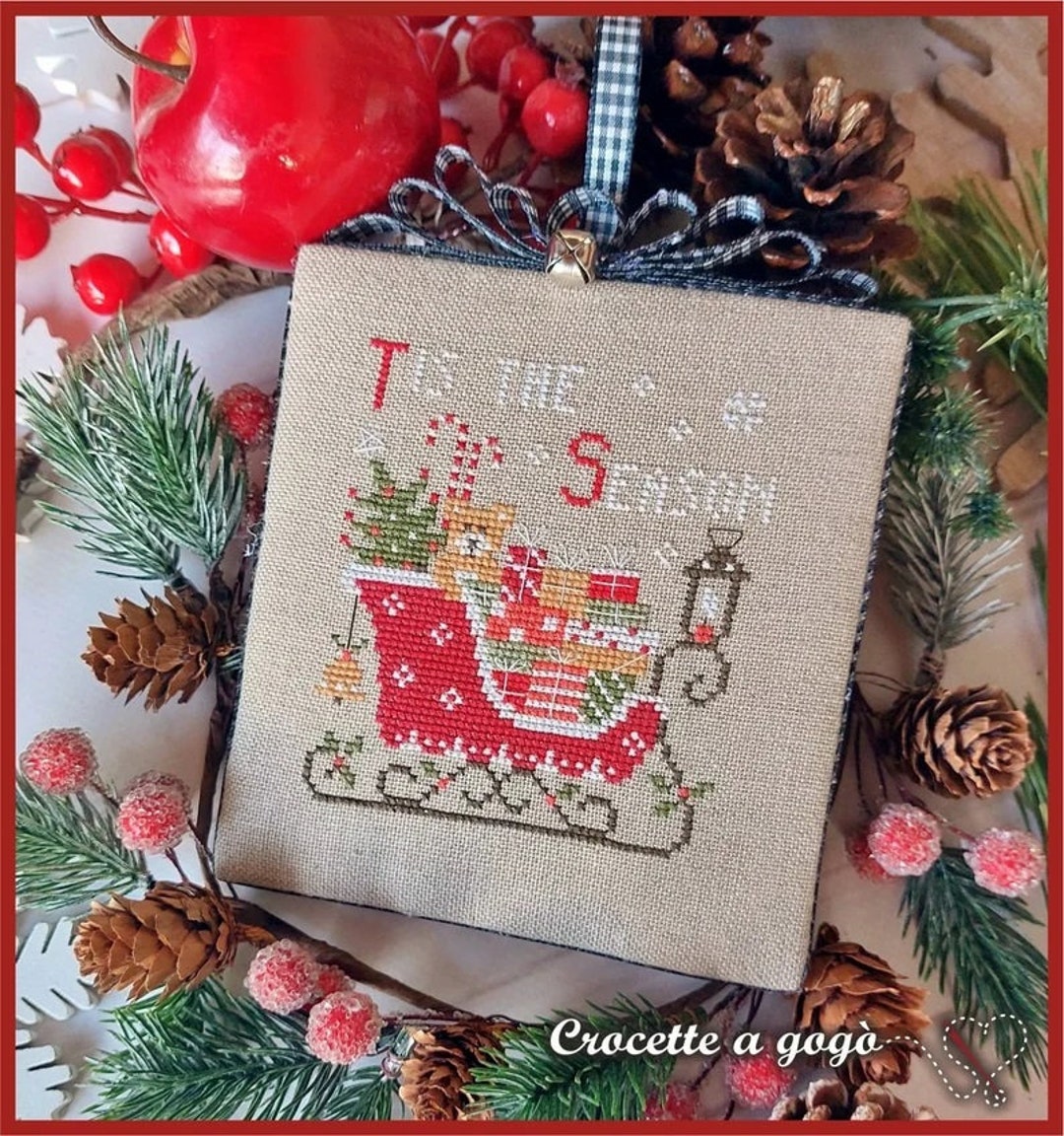 Crocette A Gogo christmas Vintage Series 9 Sleigh Counted Cross Stitch