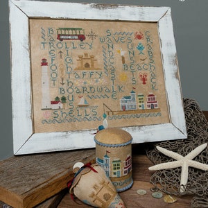 ERICA MICHAELS DESIGNS "The Beach is Calling" • Counted Cross Stitch Pattern • Summer, Seashore, Americana, Game Board Design, Pattern Only