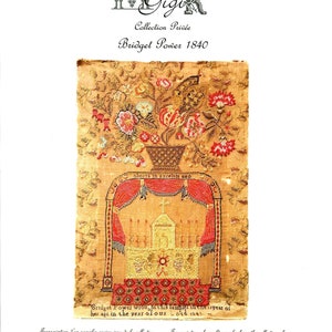 GIGI R &quot;Bridget Power 1840&quot; • Counted Cross Stitch Pattern • Chart, Sampler, Flowers, Pattern Only