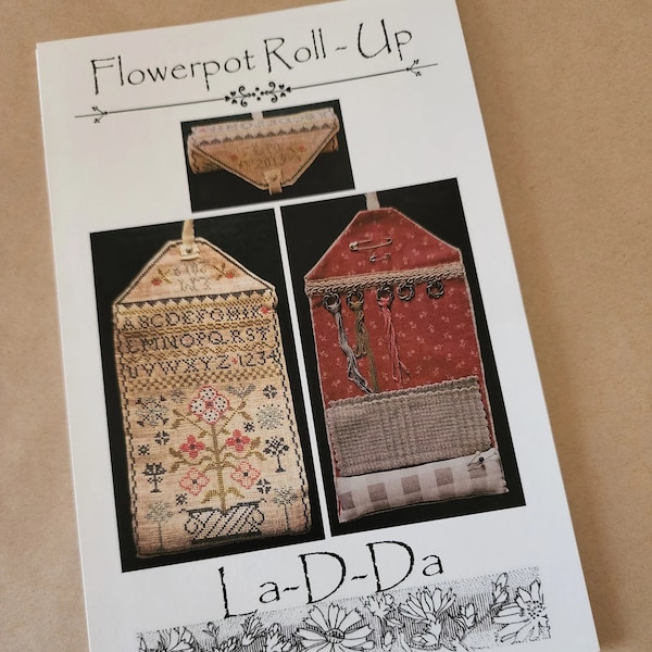 FLOWERPOT ROLL-UP by La D Da, Counted Cross Stitch Pattern, Chart, Pattern Only