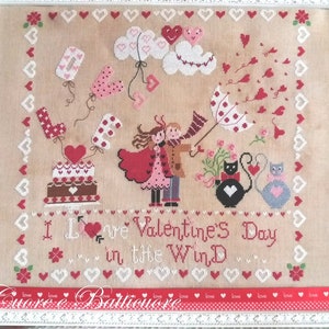 CUORE E BATTICUORE &quot;Valentine&#39;s Day In The Wind&quot; • Cross Stitch Pattern • Paper Pattern