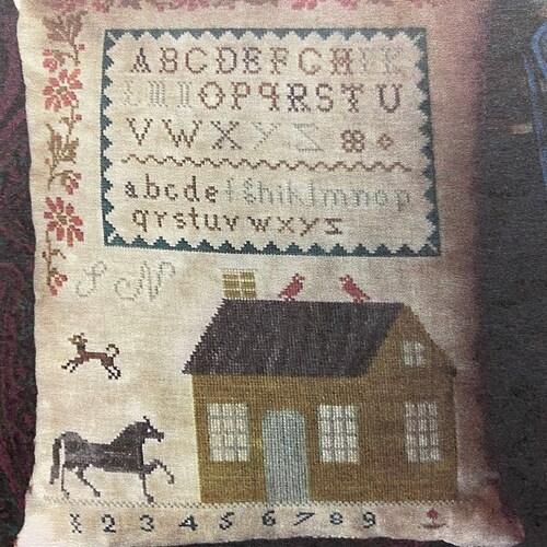 Butternut House Pinkeep Stacy Nash Primitives Cross Stitch Etsy