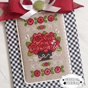 CHERRY HILL STITCHERY &quot;Market Bouquet&quot; • Counted Cross Stitch Pattern with Dinky Dyes Silk Pack Included • Pattern & Silks Only