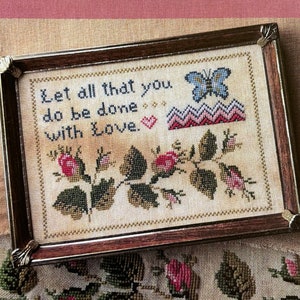 LILA&#39;S STUDIO &quot;With Love&quot; • Counted Cross Stitch Pattern • Chart, Pattern Only