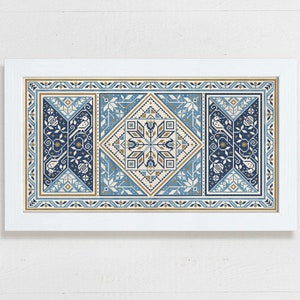 MODERN FOLK EMBROIDERY &quot;Song of the Nightingale&quot; Counted Cross Stitch Pattern, Chart, Pattern Only