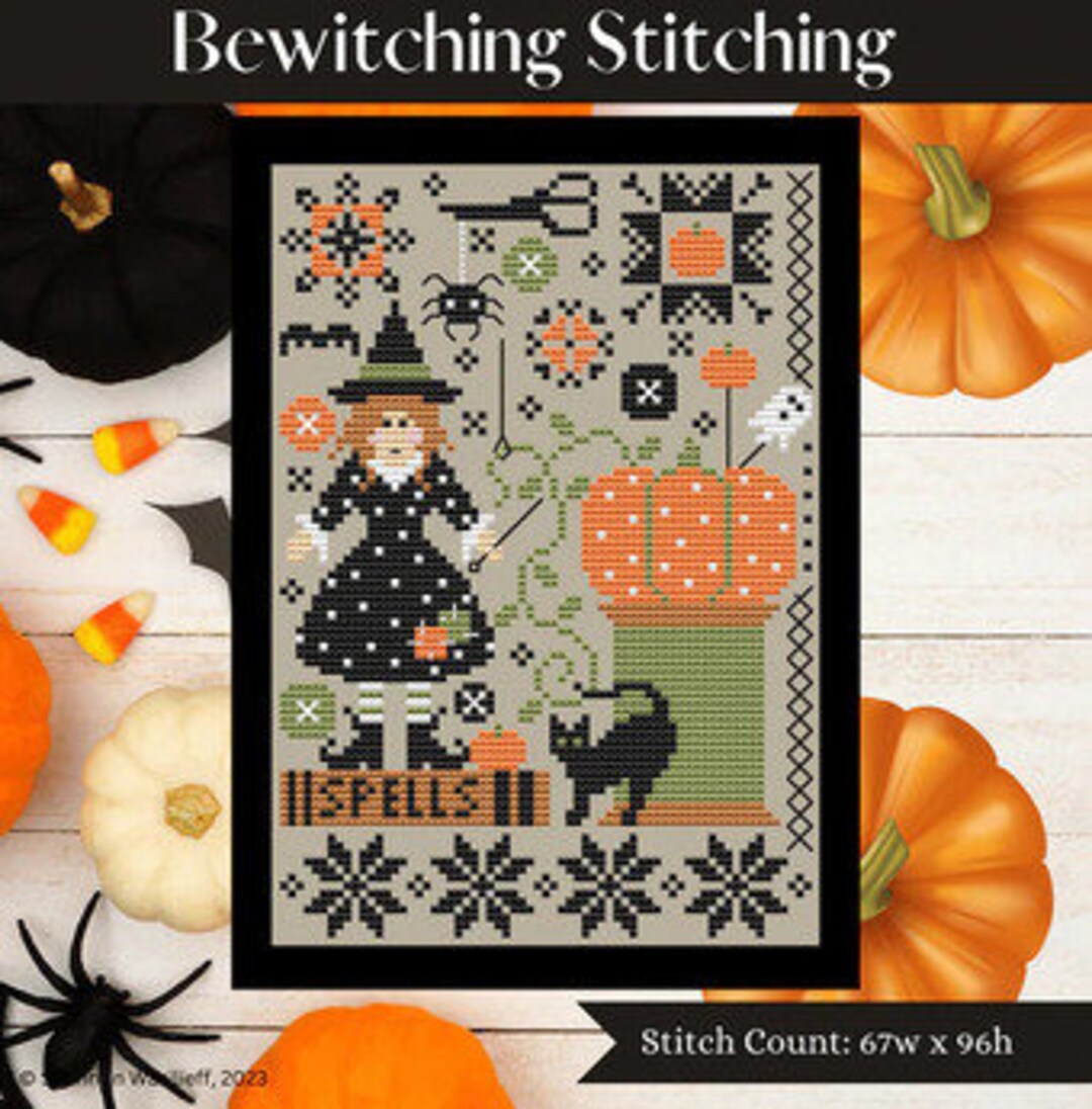 SHANNON CHRISTINE "bewitching Stitching" Counted Cross Stitch Pattern ...