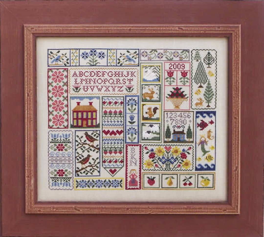 BLUE RIBBON DESIGNS read Between the Lines Counted Cross Stitch Pattern
