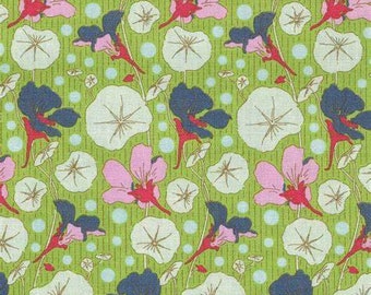 TILDA GARDENLIFE Collection 2021 by Tone Finnanger - Nasturtium in Green (OOP) - 100% Cotton. 38" x 44"