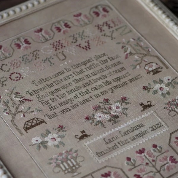 Stitches Through The Years "My Little Garden Sampler" • Counted Cross Stitch Pattern • PDF/DIGITAL Download • Chart • Pattern Only