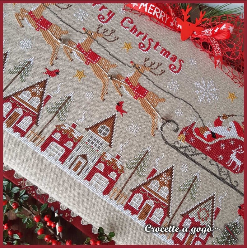 Kit De Point De Croix Compté Magic Needle 'Silent Night' - Thème Noël, Neuf