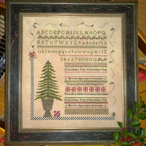 SAMPLERS NOT FORGOTTEN "O Christmas Tree" Counted Cross Stitch Pattern, Chart, Sampler, Pattern Only