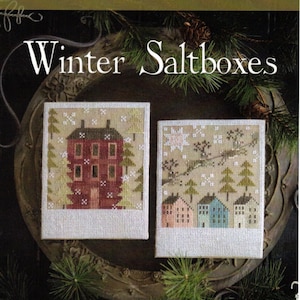 PLUM STREET SAMPLERS "Winter Saltboxes" • Counted Cross Stitch Pattern • The Salt Shakers Series, Paper Pattern