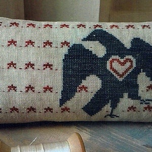 THREADWORK PRIMITIVES "American Eagle", Counted Cross Stitch Pattern, Primitive, Patriotic, USA, Americana, Pattern Only