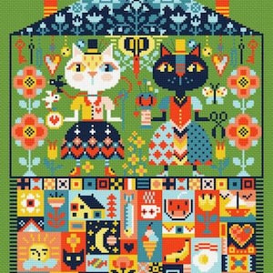BARBARA ANA DESIGNS &quot;Crafty Cats&quot; Counted Cross Stitch Pattern, Chart, Pattern Only