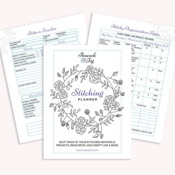 Cross Stitch Tracker Etsy