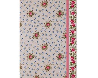 SAJOU Notebook with Elastic ~ Queen's Bed Chamber Print ~ Queen in Petit Trianon motif pattern ~ 80 Pages ~ Made in France