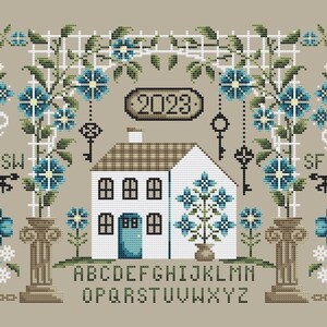 SHANNON CHRISTINE DESIGNS &quot;Morning Glory Manor&quot; Counted Cross Stitch Pattern, Chart, Sampler, Pattern Only
