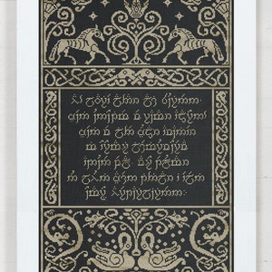 MODERN FOLK Embroidery &quot;The Namarie Tapestry&quot; Counted Cross Stitch Pattern, Chart, Pattern Only