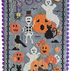 PRAISEWORTHY STITCHES &quot;Haunted Hootenanny - A Wee Haunting&quot; Counted Cross Stitch Pattern, Needlework Marketplace 2025 Release, Pattern Only