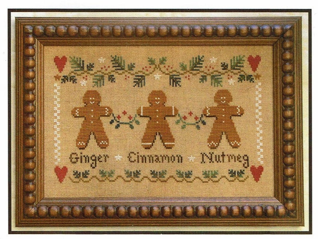 LITTLE HOUSE NEEDLEWORKS gingerbread Trio Counted Cross Stitch Pattern