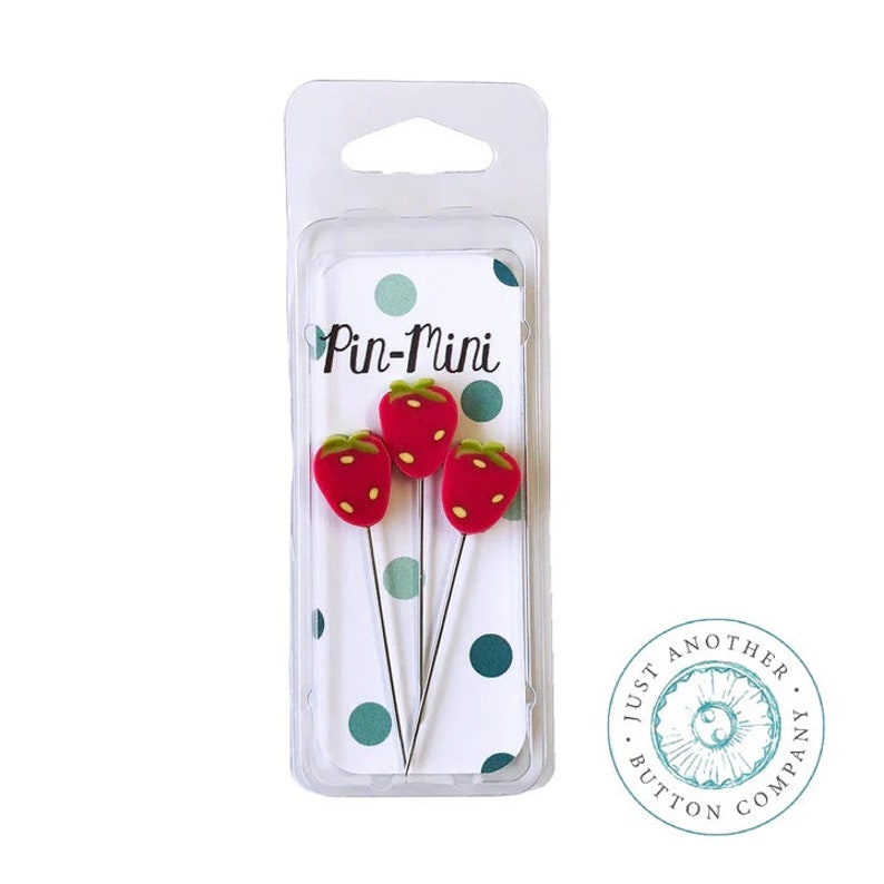JUST ANOTHER BUTTON Co. pin-mini: Wild Strawberries Pincushion Pin ...