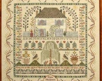 Moira Blackburn Samplers "Keep Me Sampler" Counted Cross Stitch Pattern, Chart, Reproduction Sampler, Pattern Only