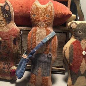 STACY NASH PRIMITIVES &quot;Animal Crackers Series - Theodore&quot;  Counted Cross Stitch Pattern, Chart, Cat, Pattern Only
