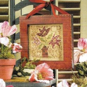 BIRDS OF A FEATHER &quot;Bloom Where You Are Planted&quot; Counted Cross Stitch Pattern, Primitive, Alphabet, Flowers, Paper Pattern
