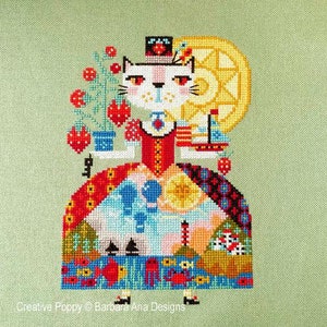 BARBARA ANA DESIGNS &quot;Summer Cat&quot; Counted Cross Stitch Pattern, Chart, Pattern Only
