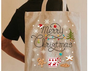 JARDIN PRIVÉ "Ambiance Noel" Counted Cross Stitch Pattern, Chart, Merry Christmas, Pattern Only