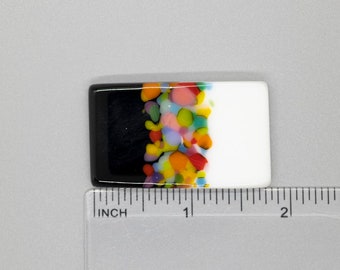 BEAU VERRE ART "Fused Glass Needle Minder" • Fused Glass • Magnet • Beautiful Colors & Movement, Needleminder • One-of-a-Kind, Handcrafted