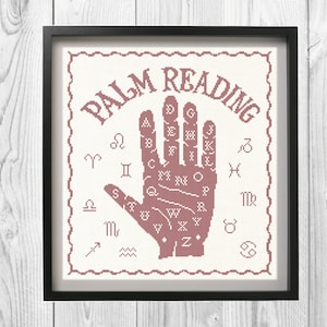 PDF INSTANT DOWNLOAD • Quiltify Design • &quot;Palmistry&quot; • Counted Cross Stitch Pattern • Pattern Only
