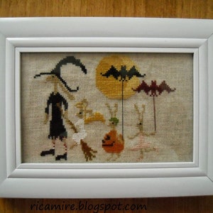 PLUM STREET SAMPLERS &quot;Hare&#39;s Halloween&quot; • Counted Cross Stitch Pattern • Chart, Hare Family, Series, Pattern Only