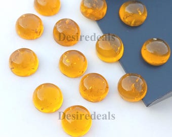 AAA Baltic Amber Round Cabochon Calibrated Loose Gemstone 6mm To 25mm For Jewelry