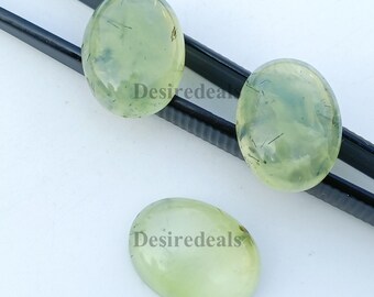 AAA Naturlig Prehnit Oval Cabochon Kalibrerad Lös Ädelsten 3 x 5 mm till 13 x 18 mm för Smycken