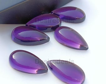 AAA natuurlijke paarse amethist lange peer cabochon gekalibreerde losse edelsteen 5 x 10 tot 10 x 20 mm