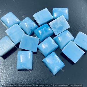 Blue Opal Rectangular Loose Stone Calibrated Cabochon for Jewelry Design, Wholesale Gemstone Lot, Perfect Gift for Gem Lovers 5x7-15x20mm