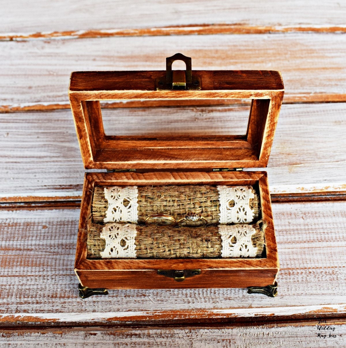 Wedding Ring Glass Box Ring Bearer Box Ring Box With Glass Etsy