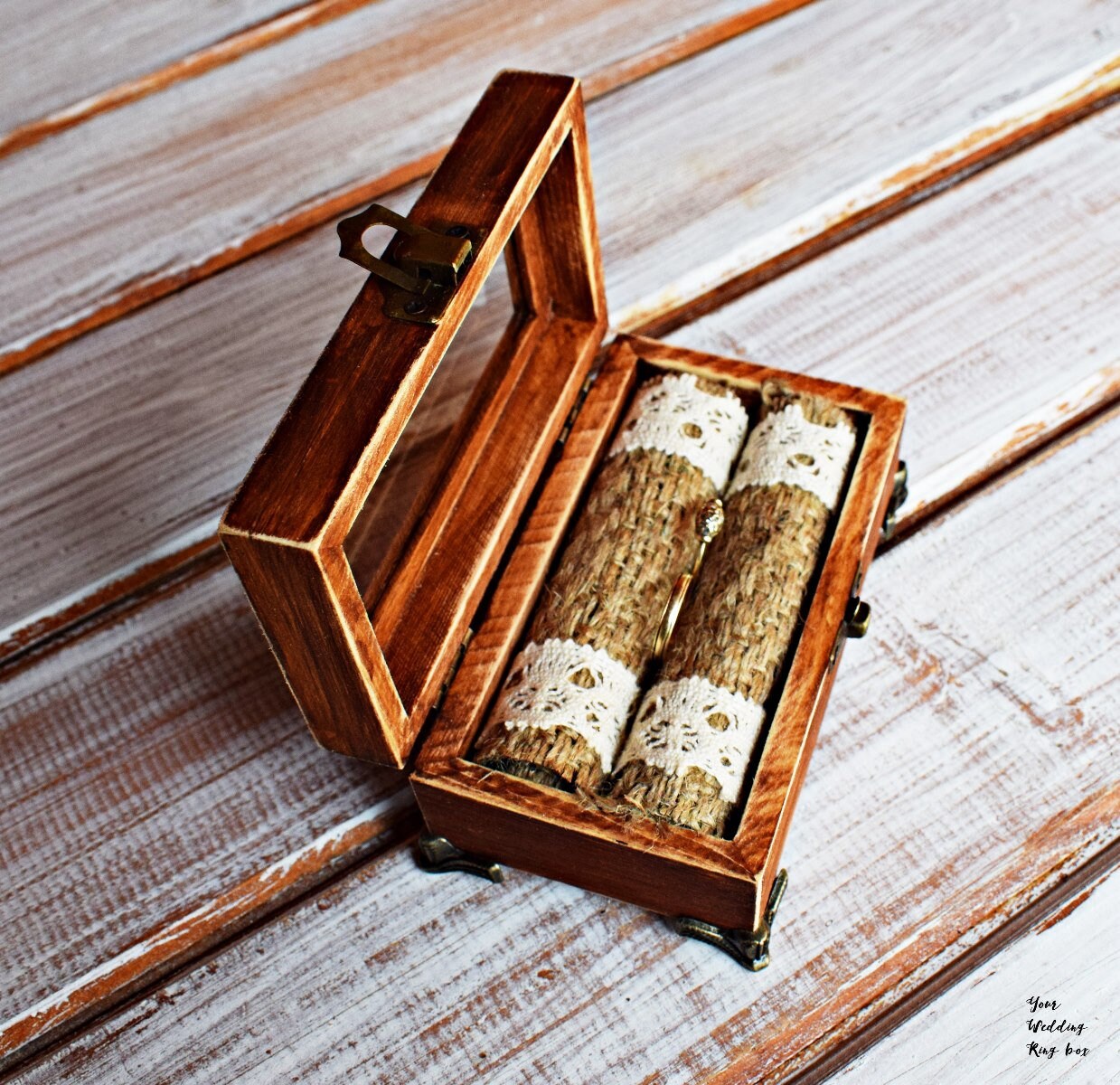 Wedding Ring Glass Box Ring Bearer Box Ring Box With Glass Etsy