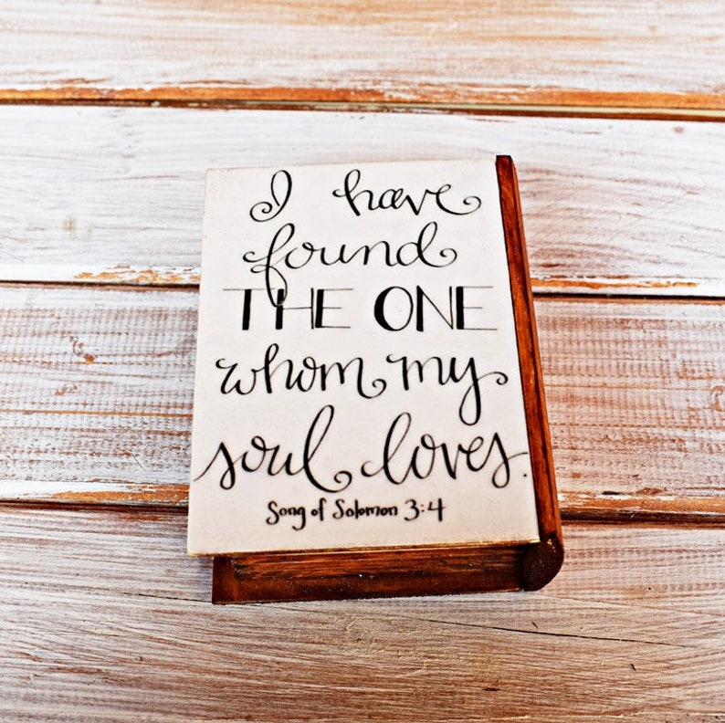 Bible verse jewelry box Religious storage box Bible verse Etsy