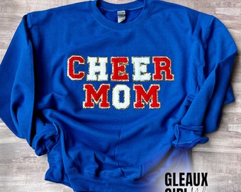 Sudadera con parche de chenilla personalizada, sudadera con letras universitarias, letras de chenilla, camisetas navideñas