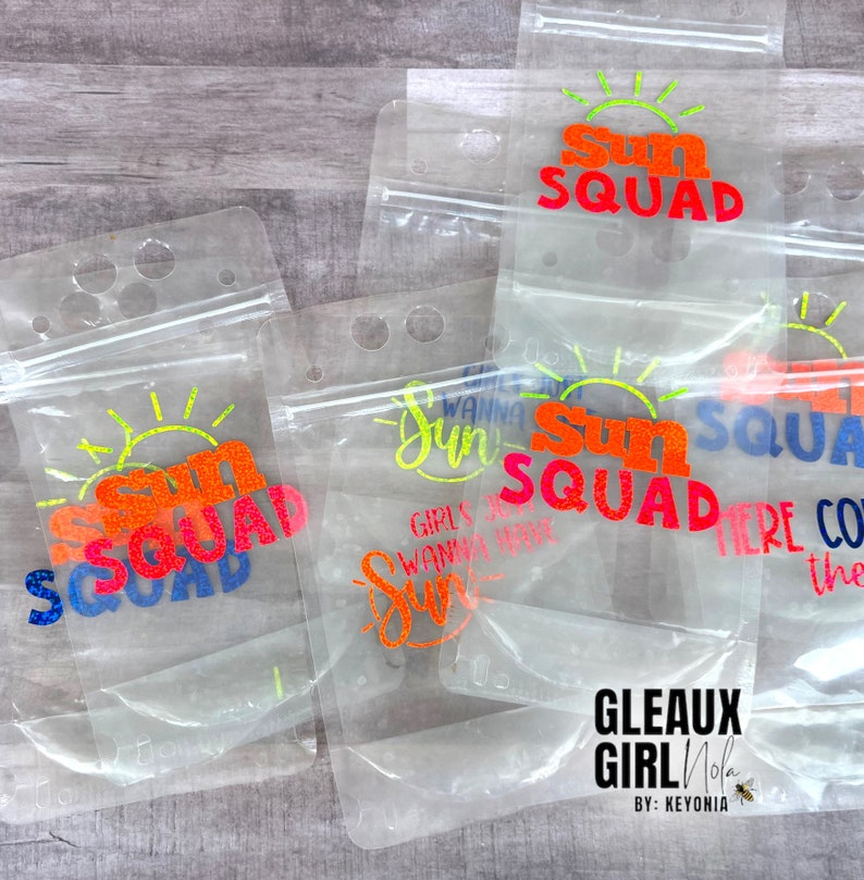 Reusable Drink Pouch With Straw Party Favor Drink Pouches Etsy