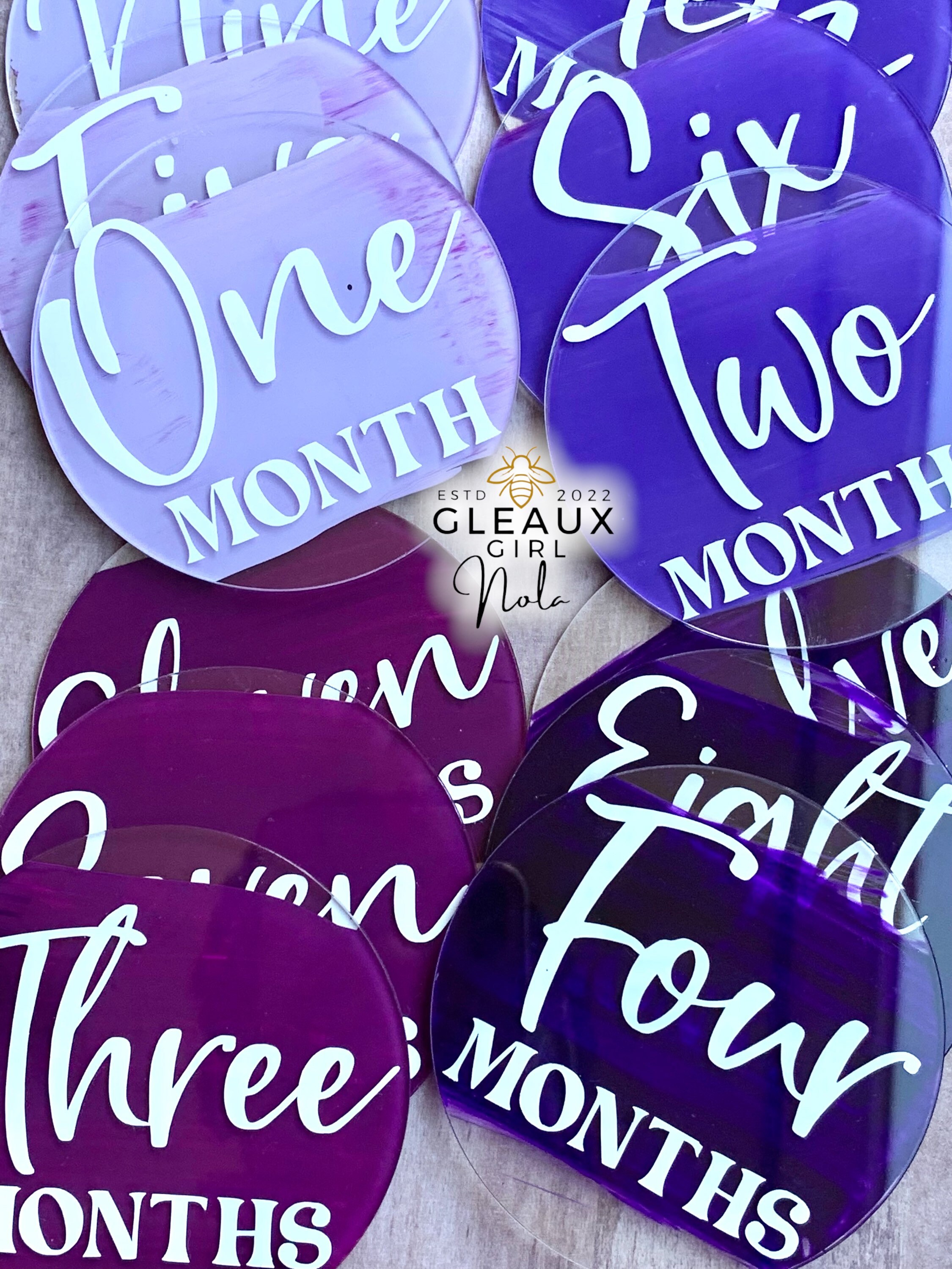 Custom Acrylic Baby Milestone Discs, Monthly Milestone Marker ...