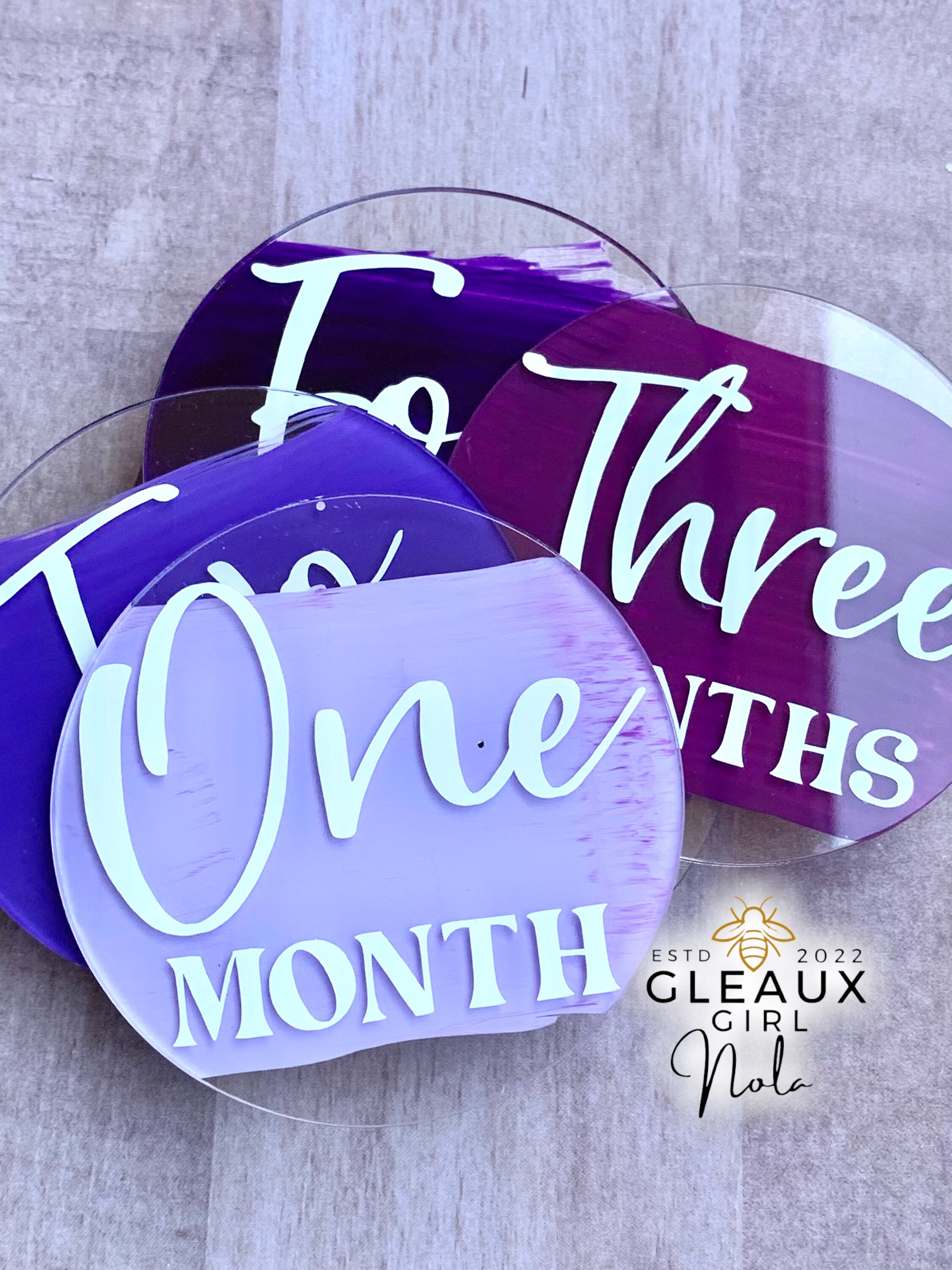 Custom Acrylic Baby Milestone Discs Monthly Milestone Marker - Etsy