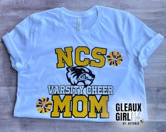 Camiseta personalizada con espíritu atlético en la parte delantera y trasera, camiseta deportiva para padres, camiseta para mamá, camiseta de temporada, camiseta para el día del juego, camiseta de jersey