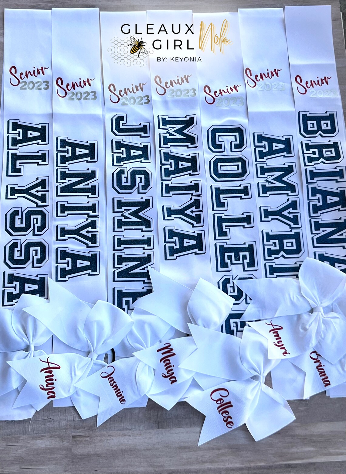 Custom Senior Sash, Senior Night Sash, Custom Sash and Bow, Custom ...