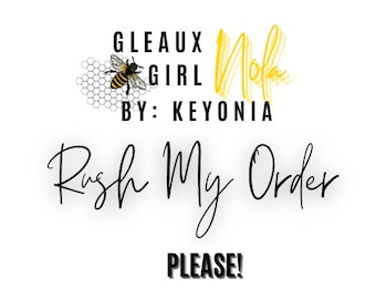Rush Order/ Rush Shipping Rush Mi pedido por favor!
