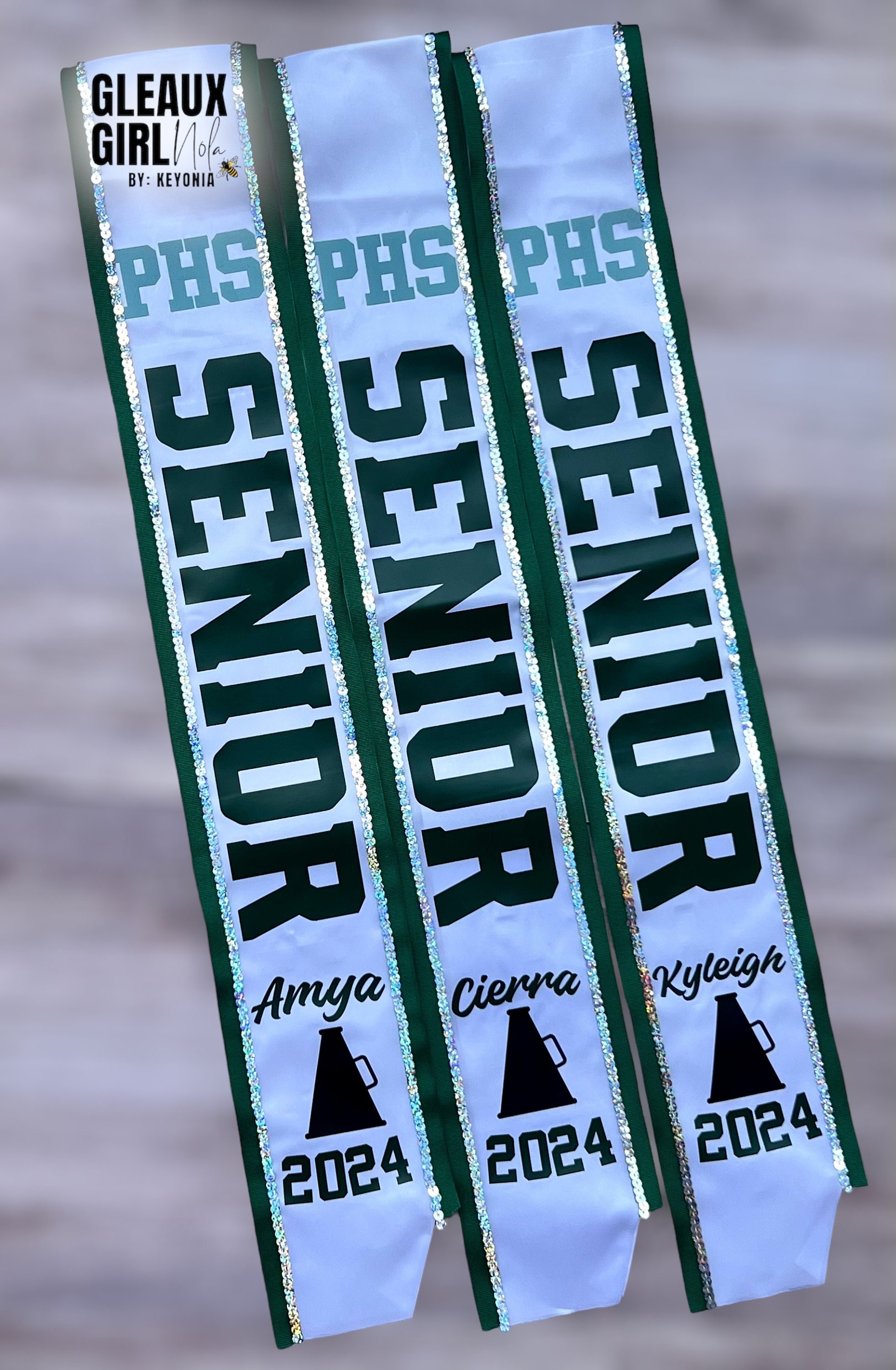 Custom Senior Sash, Senior Night Sash, Custom Sash and Bow, Custom